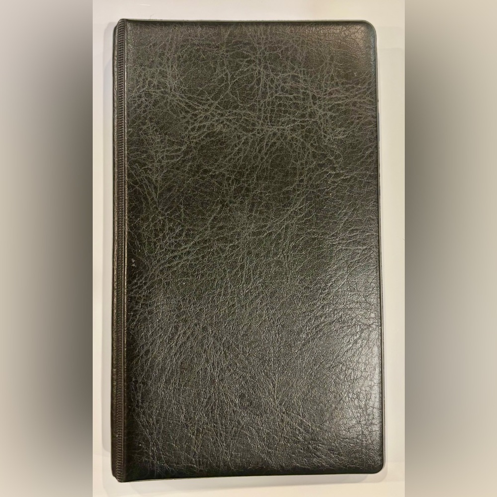 Vintage Personal Organizer in 6 Ring Binder and Faux Black Leather Cover - Picture 5 of 7